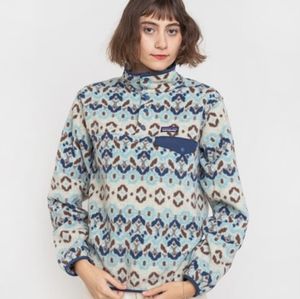 Patagonia Synchilla Pullover Tundra Cluster Big Sky Blue Snap-T Fleece XXS